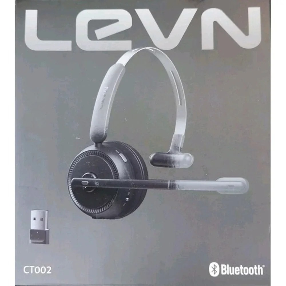 Levn CT002 Headset Black Noise Cancelling Wireless Bluetooth On The Ear‎ and Mic